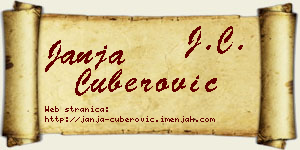 Janja Čuberović vizit kartica